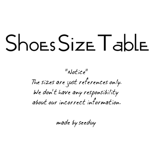 Shoes Size Table LOGO-APP點子