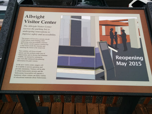 Albright Visitor Center Remodeling Plaque At Yellowstone National Park 
