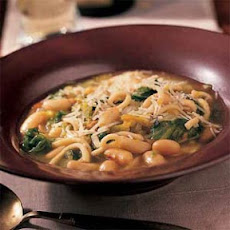 White Bean, Chicken Noodle, and Escarole Soup
