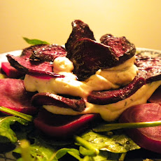 BEET IT! Beet, Herbed Cheese, & Arugula Salad