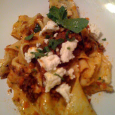 Blood Orange Lamb Ragu w/ Mint Papparadelle & French Feta