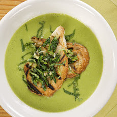 Spring Onion and Pea Soup with Ramp Crostino