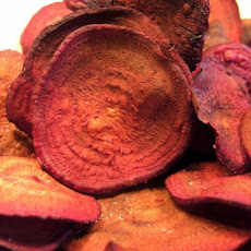 Unfried Crispy Baked Beet Chips (Low Fat)