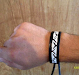 Pulseras Piel Bordadas En Hilo De Plata O Pita