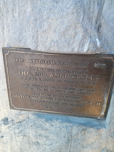 50th Anniversary WWII Plaque