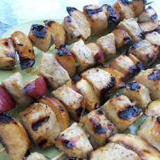 Honey Mustard Nectarine Pork Kabobs