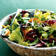 Bitter Green Salad with Roasted Pears