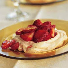 Chocolate Chip Meringues with Strawberries