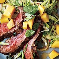 Grilled Asian Flank Steak with Mango Salad