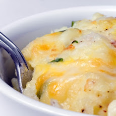 Three Cheese Baked Mashed Potatoes