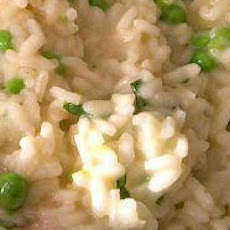 Microwave Risotto With Peas and Parmigiano-Reggiano Cheese