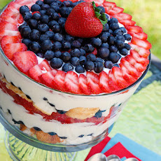 Red, White and Blueberry Trifle