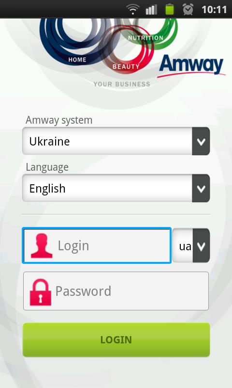 Android application Amway Europe and Russia screenshort