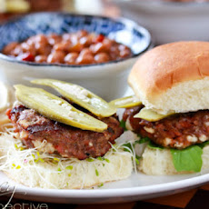 Andouille Blue Cheese Slider Burgers