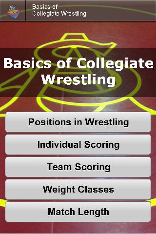 Basics of Collegiate Wrestling