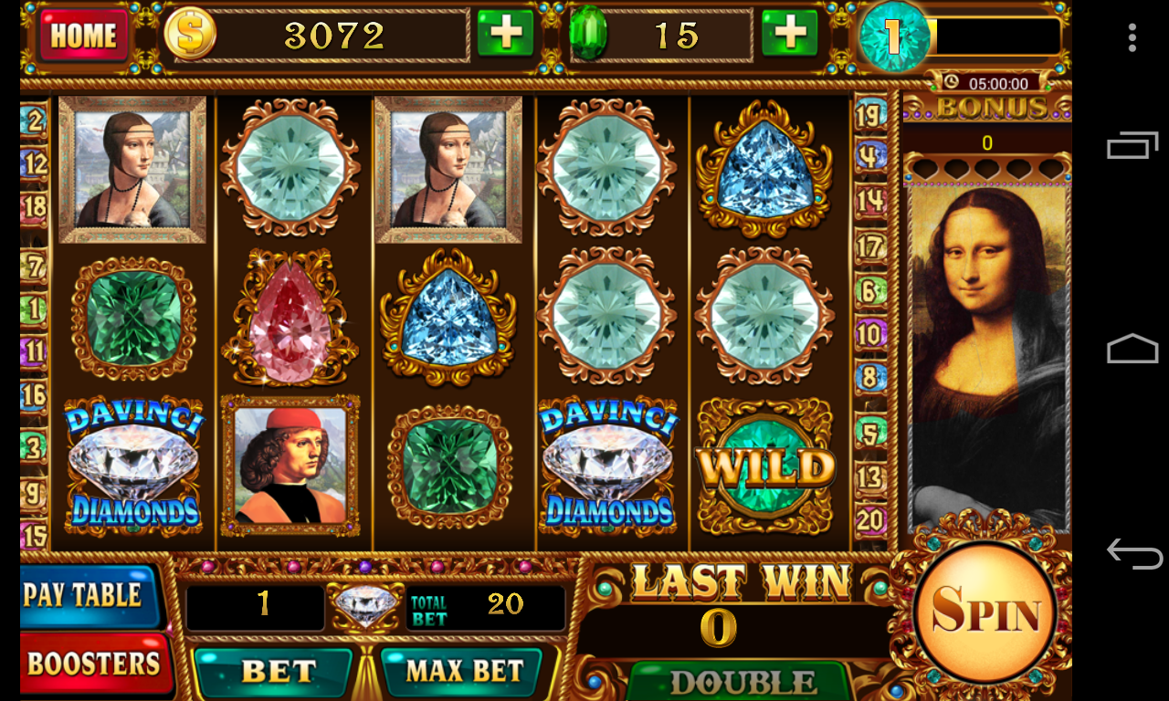 Android application Slot Diamonds of DaVinci Code screenshort