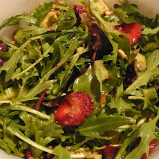 Spinach and Spring Mix, Strawberry, Avocado Salad with Honey Double Lime Dressing