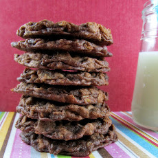 Double Chocolate Chip Walnut Oatmeal Cookies