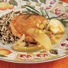 Apple-Leek Pork Chops