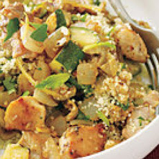 Green-Olive Chicken and Couscous