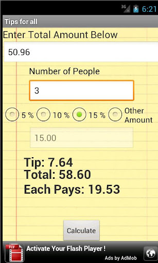 Tips For All Tip Calculator