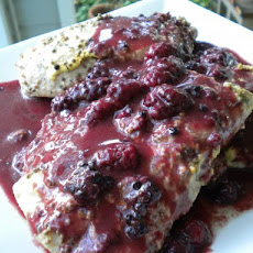 Mustard-Rubbed Pork Loin With Blackberry Mustard Sauce