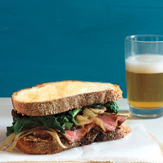 Steak Sandwiches with Sauteed Mushrooms and Spinach