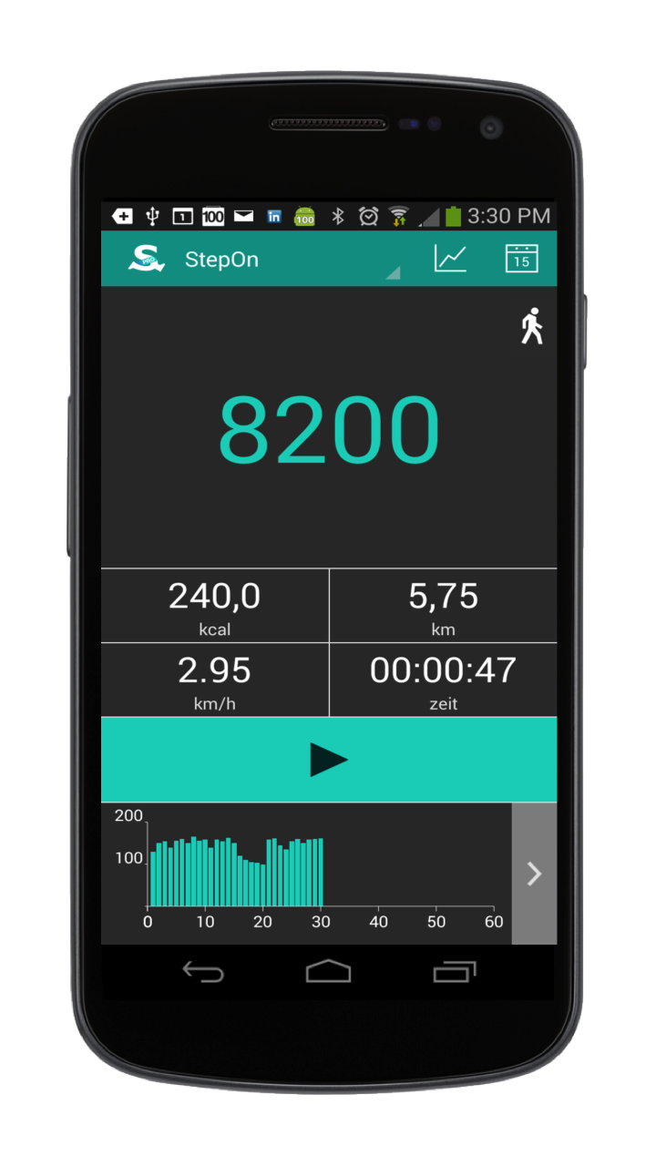 Android application StepOn-Pro Step Tracker screenshort