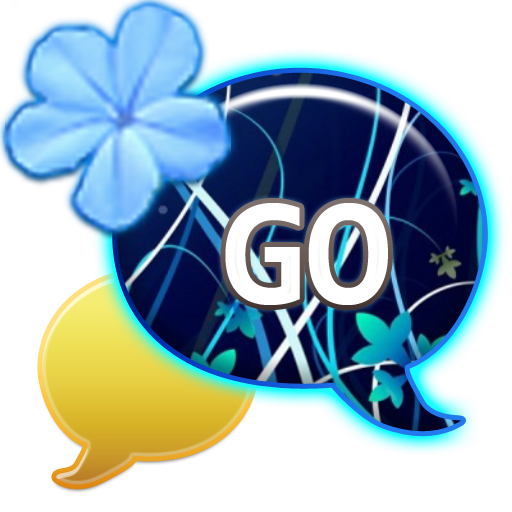 GO SMS - Floral Blue 個人化 App LOGO-APP開箱王