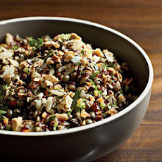 Red Quinoa and Lentil Pilaf