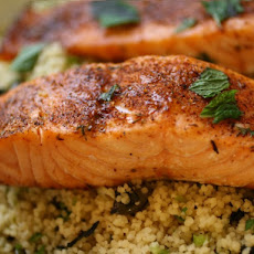 Blackened Salmon with Crunchy Coconut Couscous