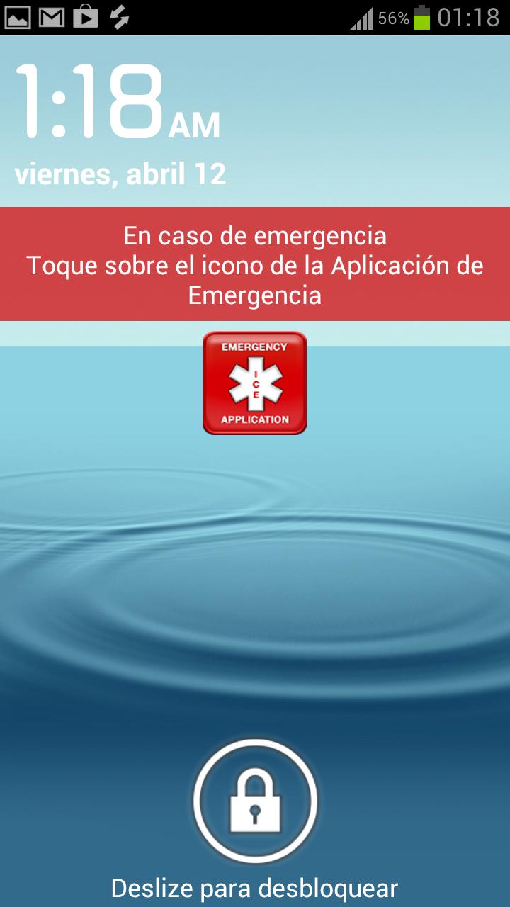 Android application In Case of Emergency ICE-Lite screenshort