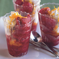 Cranberry Granita with Orange Whipped Cream