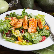 BBQ Chicken Salad with Creamy Avocado Dressing