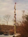 Sports Bird House Totem Pole