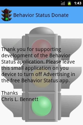 Behavior Status Donate