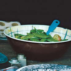 Sugar Snap Peas and Potatoes with Parsley Pesto