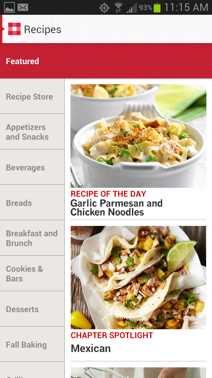Android application Must-Have Recipes from BHG screenshort