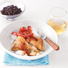 Sautéed Chicken and Peppers with Coconut Rice