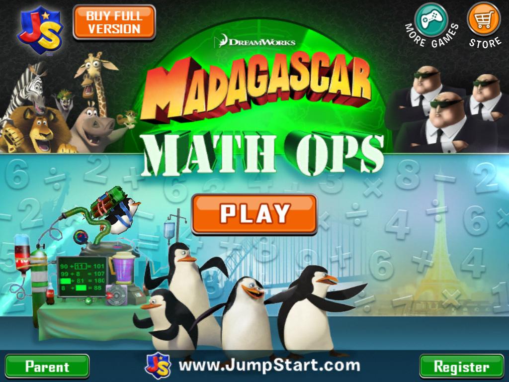 Android application Madagascar Math Ops Free screenshort