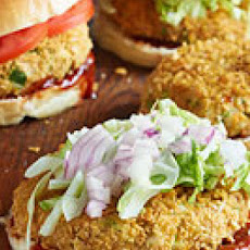 Crispy Oven-Fried Turkey Patties with Bourbon BBQ Sauce