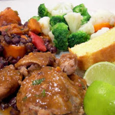 Slow Cooker Latin Chicken W/ Sweet Potatoes and Black Beans