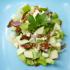 Chopped Apple & Blue Cheese Salad with Warm Bacon Vinaigrette