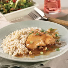Orange Chicken with Green Onions and Walnuts