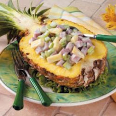 Ham Salad Pineapple Boats