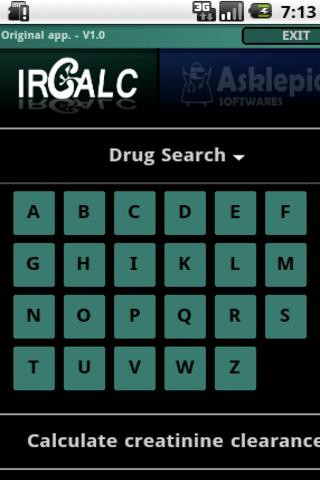 IRCALC - Drug dosage in RF