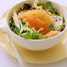Mixed Lettuces with Grapefruit, Goat Cheese, and Black Pepper