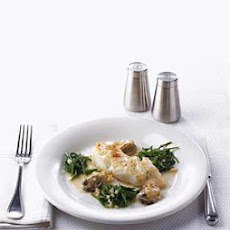 Black Roasted Cod with Sea Beans and Oysters