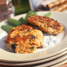 Mediterranean Salmon Cakes with Cucumber Sauce