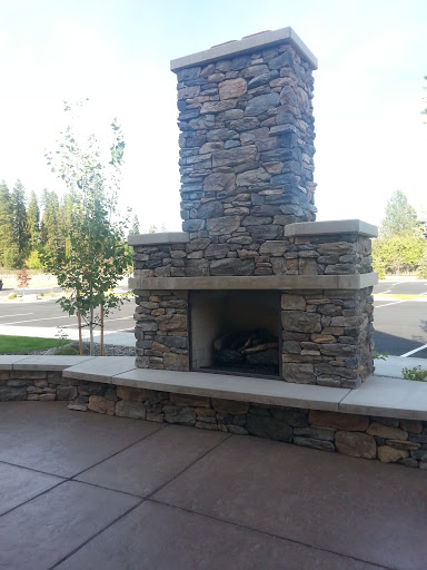 Event Center Stone Fireplace